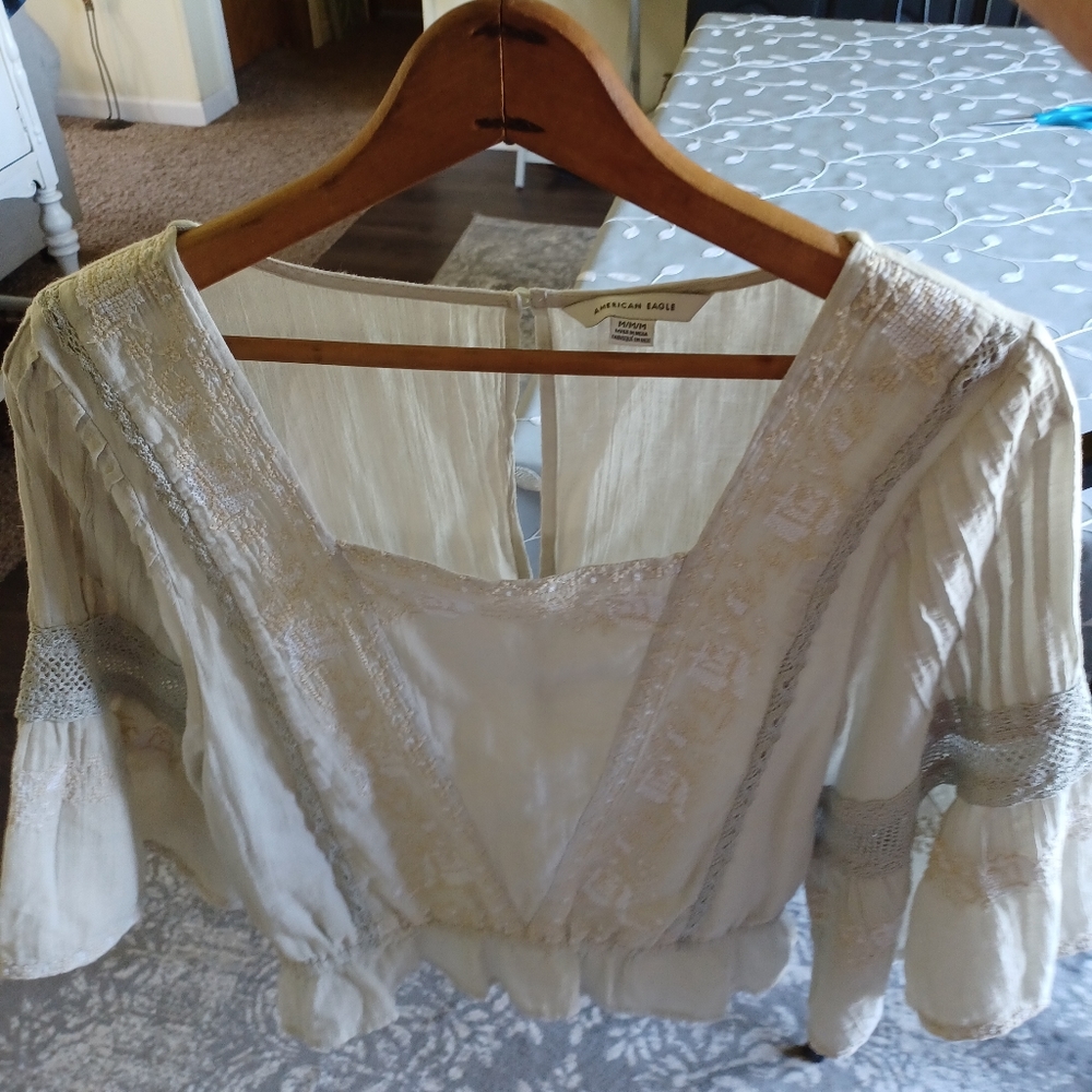 American Eagle Angel Sleeve Blouse
